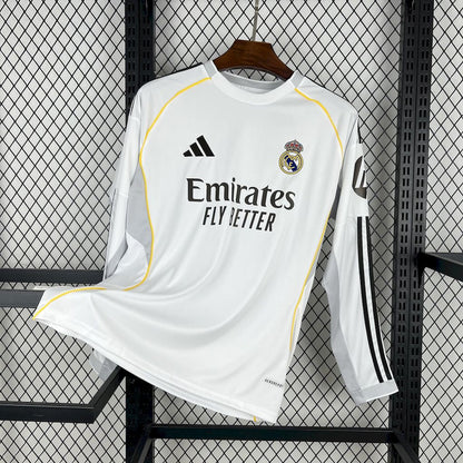 Camiseta Real Madrid blanca Home 2025/26 - MANGA LARGA