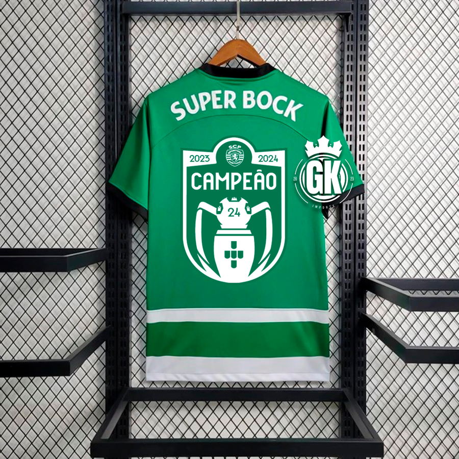 Camiseta principal verde/blanca CAMPEÓN NACIONAL + BADGE CAMPEÓN 2023/24
