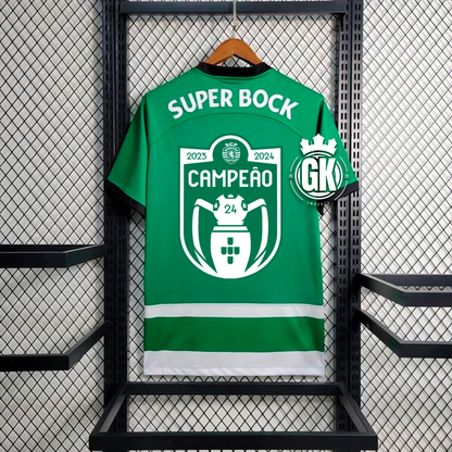 Camiseta principal verde/blanca CAMPEÓN NACIONAL + PARCHE CAMPEÓN 2023/24