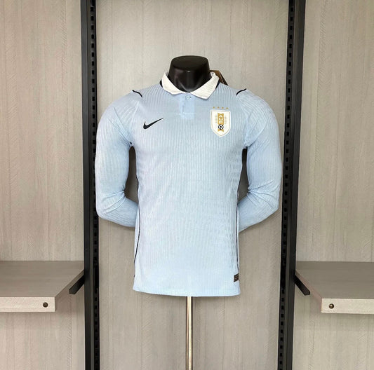 Camiseta Selección de Uruguay MANGA LARGA principal azul PLAYER - Copa del Mundo 2026