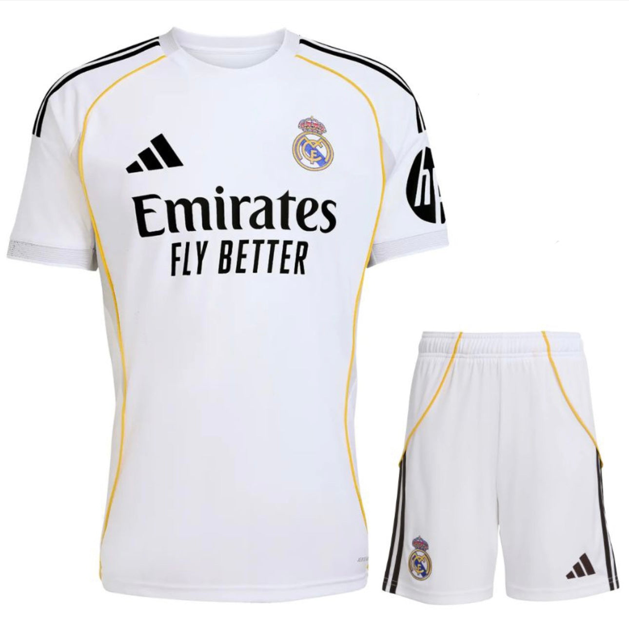 Conjunto Infantil Real Madrid home blanco 2025/26