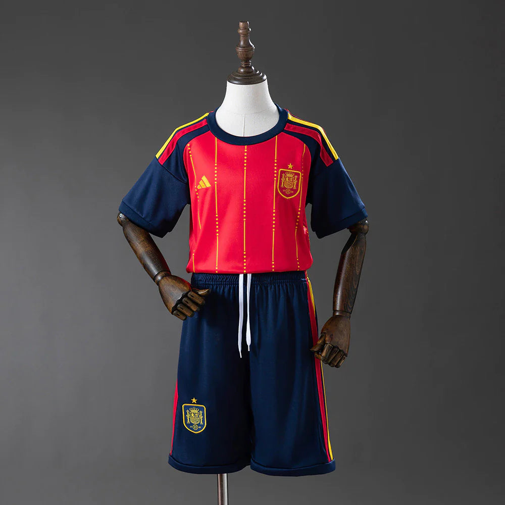 Conjunto infantil Selección España principal roja COPA DEL MUNDO 2026
