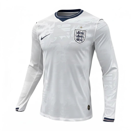 Camiseta Selección de Inglaterra MANGA LARGA principal blanca - Copa del Mundo 2026