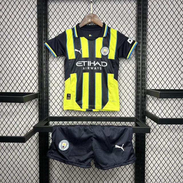 Conjunto Infantil Manchester City Visitante 2024/25