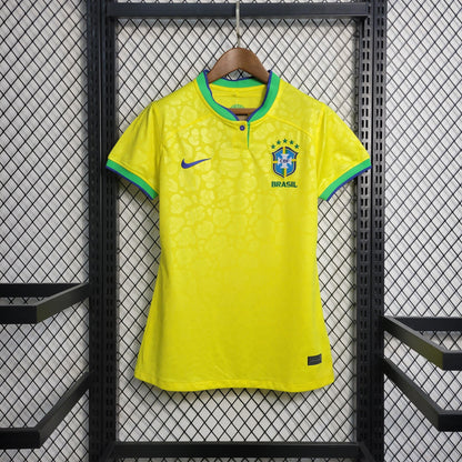 Camiseta Femenina Selección Brasil 2022/23 Home Torcedor PRO