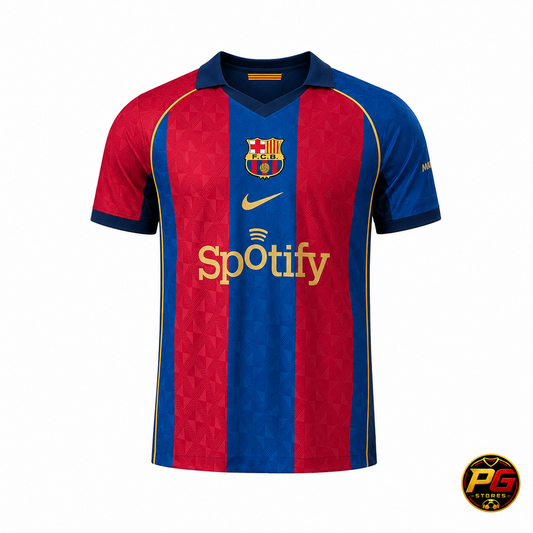 Camiseta Barc 26/27 Edición Especial Player sobre fondo blanco