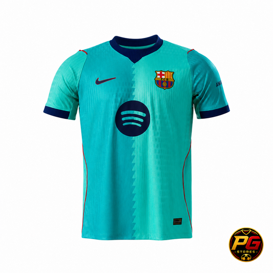 Camiseta Culé 26/27 Player tercera equipación sobre fondo blanco