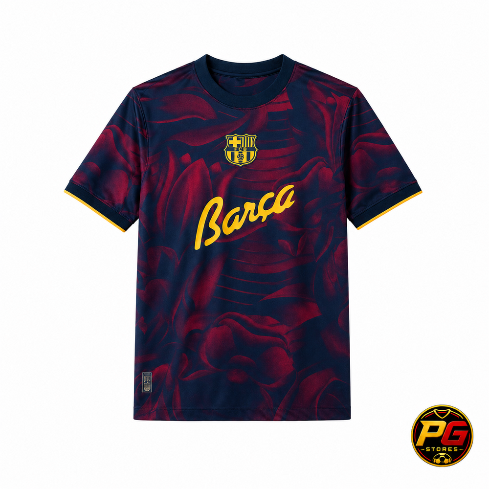 Camiseta Culé 26/27 Edición Especial sobre fondo blanco