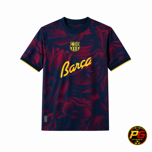 Camiseta Culé 26/27 Edición Especial sobre fondo blanco