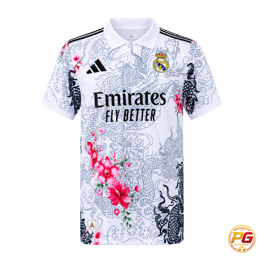 Camiseta Merengues 25/26 Edición Especial Blanca sobre fondo blanco