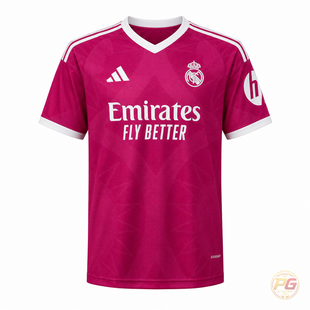 Camiseta Merengues 26/27 aislada sobre fondo blanco