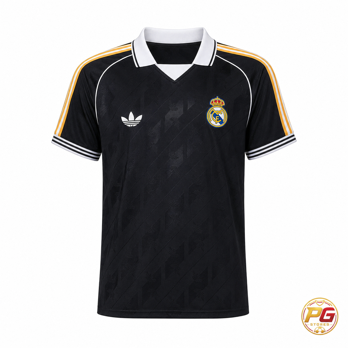 Camiseta Merengues 26/27 Negra sobre fondo blanco