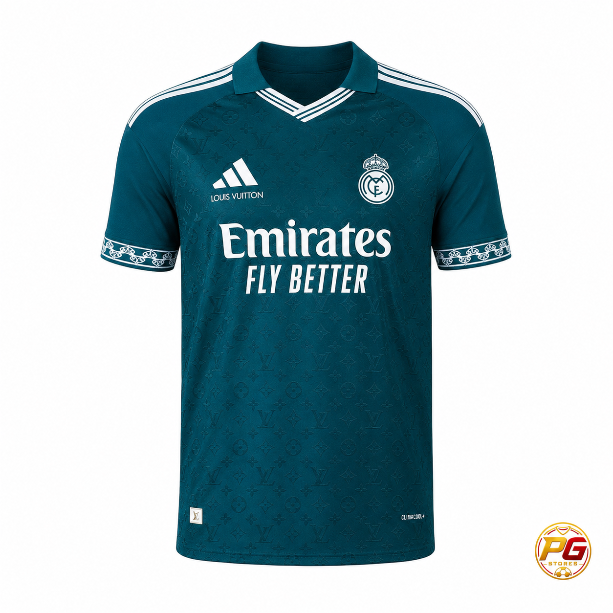 Camiseta Merengues 26/27 Player Verde Oscuro sobre fondo blanco